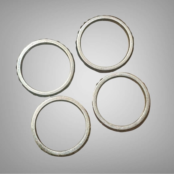 SET OF FOUR STACKABLE STAINLESS STEEL RINGS - Picture 3 of 8